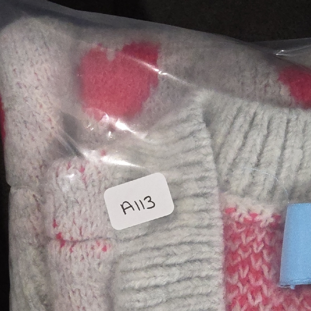 CeCe Pink and Cream Knit Sweater - Picture 7 of 7